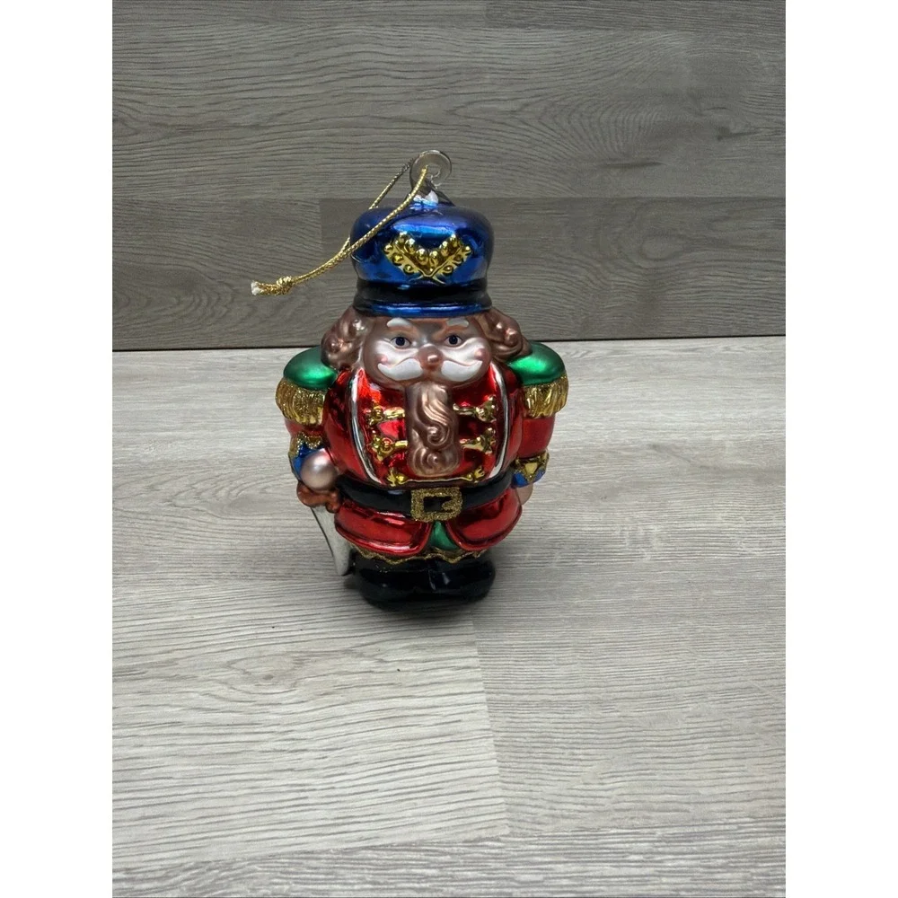 Summit Santa Blown Glass Christmas Ornament‎ Glitter Sack Toys And Nutcracker
